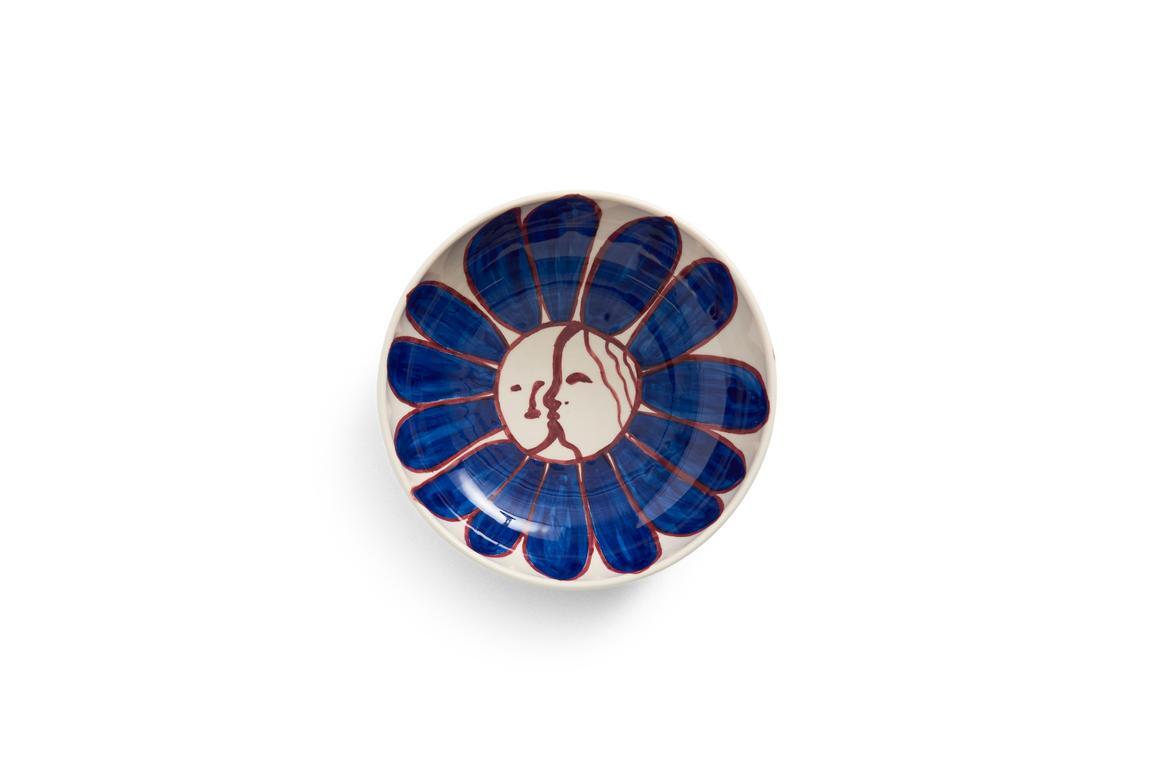 x Emma Kohlmann Deep Blue Flower skål - Ø18 cm.